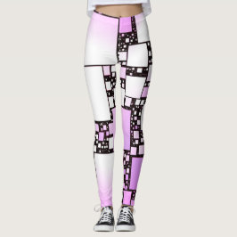 Leggings voor roze en witte vierkant dansen