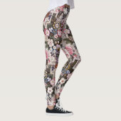 Leggings voor roze florale oefeningen (Rechts)