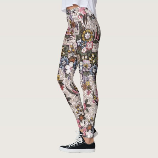 Leggings voor roze florale oefeningen (Links)