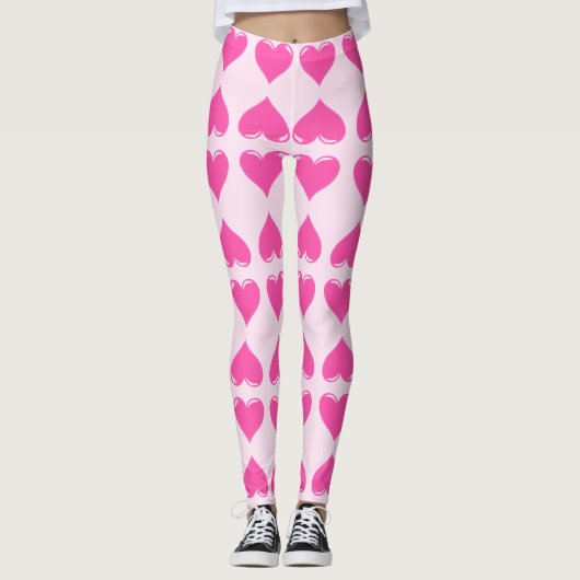 Leggings voor roze hart (Voorkant)