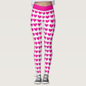 Leggings voor roze hartritmepatronen (Voorkant)
