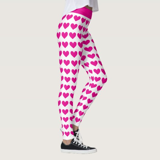 Leggings voor roze hartritmepatronen (Rechts)