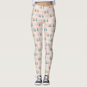 Leggings voor roze kerstbomen