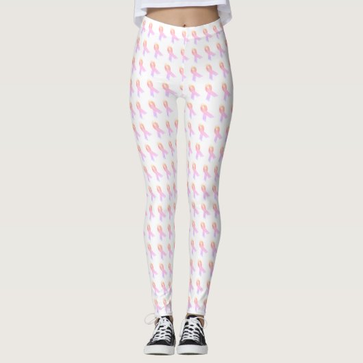 Leggings voor roze koolstofbewustmaking (Voorkant)