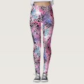 Leggings voor roze luipaard afdrukken (Voorkant)
