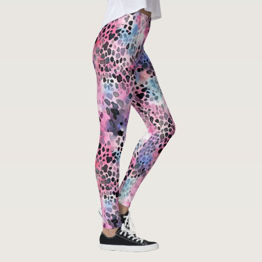 Leggings voor roze luipaard afdrukken (Rechts)