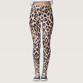 Leggings voor roze luipaard afdrukken (Voorkant)
