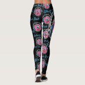 Leggings voor roze muziekmonster (Achterkant)