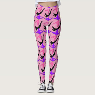 Leggings voor roze trampoline gymnastiek