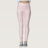 Leggings voor roze vlinder (Voorkant)