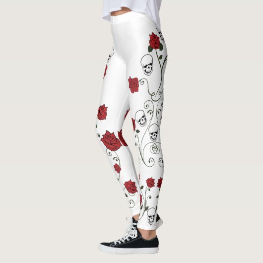 Leggings voor schedels en Rozen - Mode voor de sch (Links)