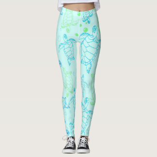 Leggings voor schildpadblauw water