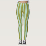Leggings voor selderij en brouwerijbandstaal<br><div class="desc">Brede grafische strepen in nertsen en selderijgroen</div>