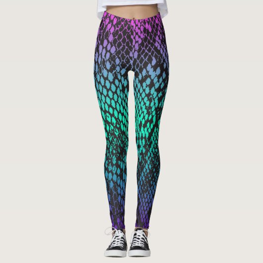 Leggings voor snakeskin met meerdere kleuren (Voorkant)