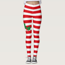 Leggings voor snoepsuikerriet en Holly Festive-ker