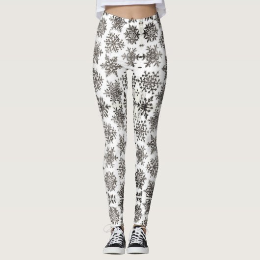 Leggings VOOR SNOWFLAKE VOOR WINTER EN CHRISTMAS (Voorkant)