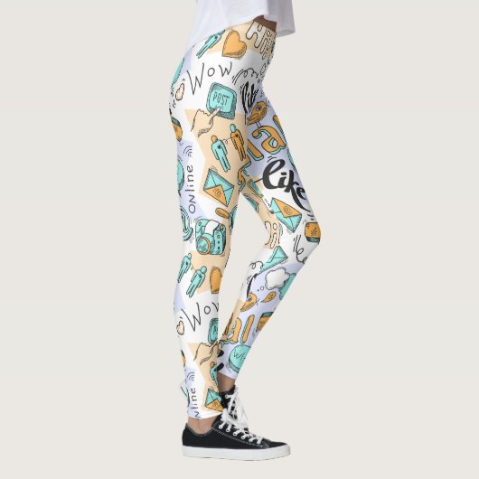 Leggings voor sociale media kool (Rechts)
