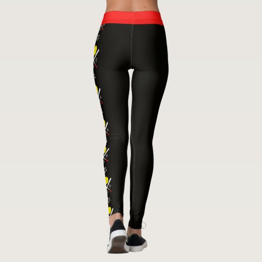 Leggings voor Softball Mam Statement (Achterkant)
