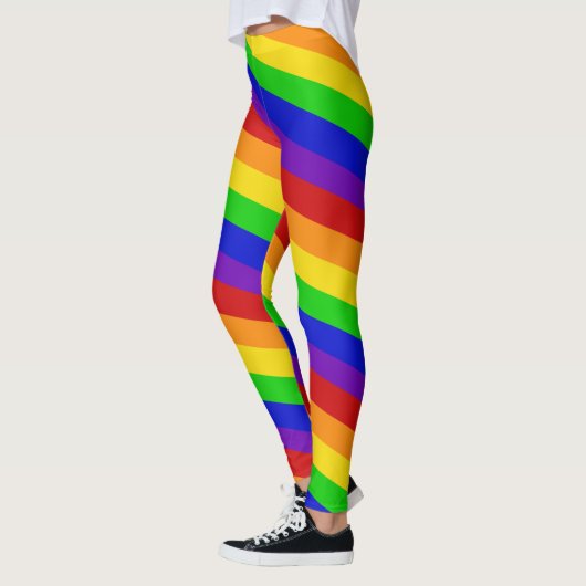 Leggings voor strips regenboogkleuren PRIDE Colorf (Links)