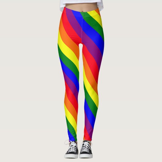 Leggings voor tapekleurenkleuren in Stripes Patter (Voorkant)
