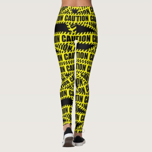 Leggings voor tapeontwerp met waarschuwing (Achterkant)