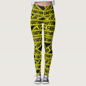 Leggings voor tapeontwerp met waarschuwing (Voorkant)