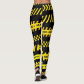 Leggings voor tapeontwerp met waarschuwing (Achterkant)