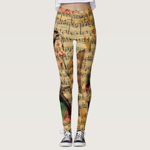 Leggings voor Victoriaans muziekvellen Waterverf