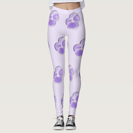 Leggings voor Violet Flower (Voorkant)