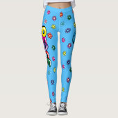 Leggings voor vrede en bloemen (Voorkant)