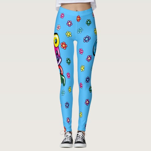 Leggings voor vrede en bloemen (Voorkant)