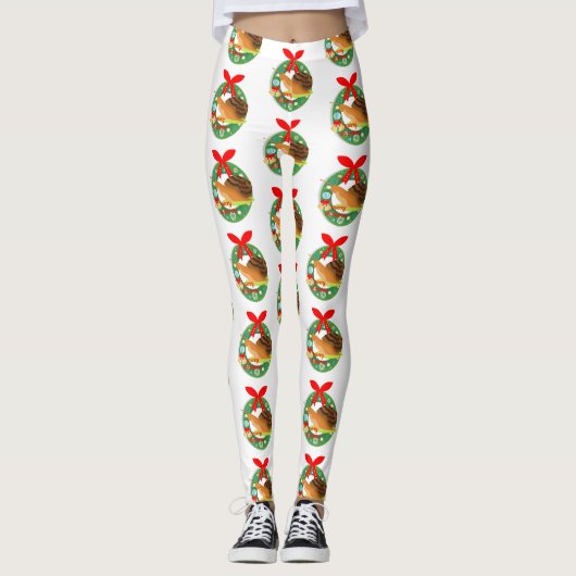leggings voor vrolijke kerstfeestdagen (Voorkant)