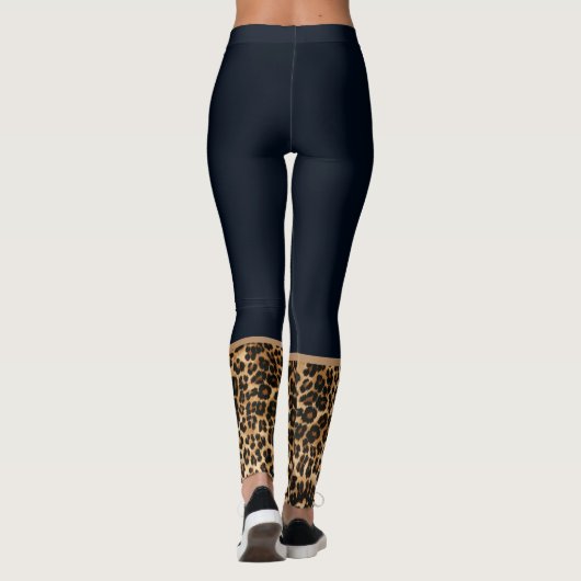 Leggings voor vrouwelijke Leggings-luipaard afdruk (Achterkant)