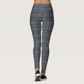 Leggings voor vrouwen in Bleu Plaid (Achterkant)