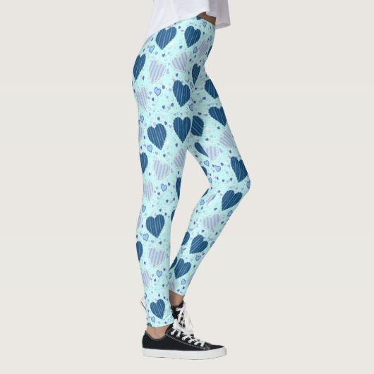 Leggings voor vrouwen met  blauw hart (Rechts)