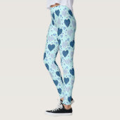 Leggings voor vrouwen met  blauw hart (Links)