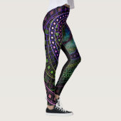 Leggings voor vrouwen met een fractale fractale re (Rechts)