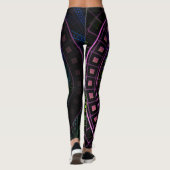 Leggings voor vrouwen met een fractale fractale re (Achterkant)