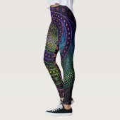 Leggings voor vrouwen met een fractale fractale re (Links)