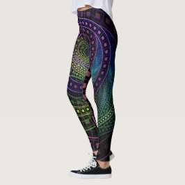 Leggings voor vrouwen met een fractale fractale re