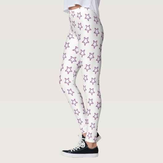 Leggings voor vrouwen - vierde patriottiestar juli (Links)