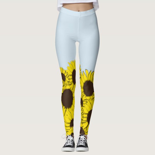 Leggings voor zonnebloem Blue Sky (Voorkant)