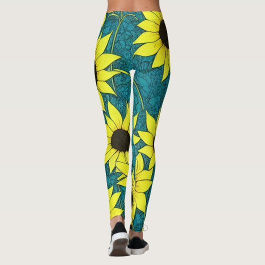 Leggings voor zonnebloemen - enorme zonnebloemen l (Achterkant)
