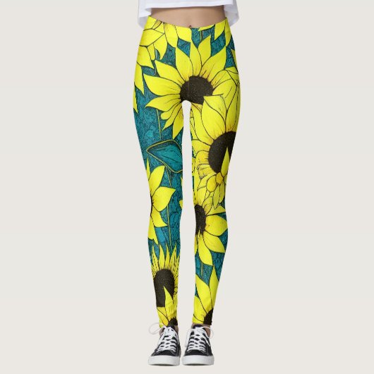 Leggings voor zonnebloemen - enorme zonnebloemen l (Voorkant)