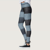 Leggings voor zwart en blauw raster Denim (Links)