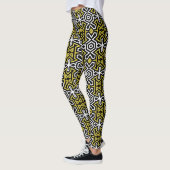 Leggings voor zwart en goudpatroonpatronen ★ Funky (Links)