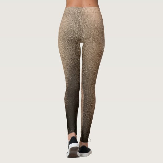 Leggings voor zwart en zilver getextureerde doezel (Achterkant)