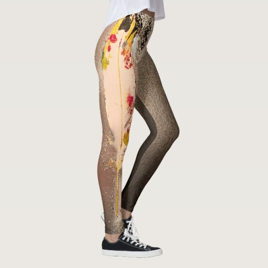 Leggings voor zwart en zilver getextureerde doezel (Rechts)
