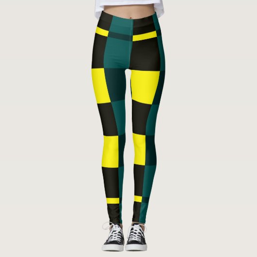 Leggings voor zwart-geel vrouwen (Voorkant)