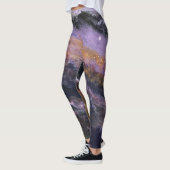 Leggings voor zwart, lavender en peach - "Galaxy" (Links)